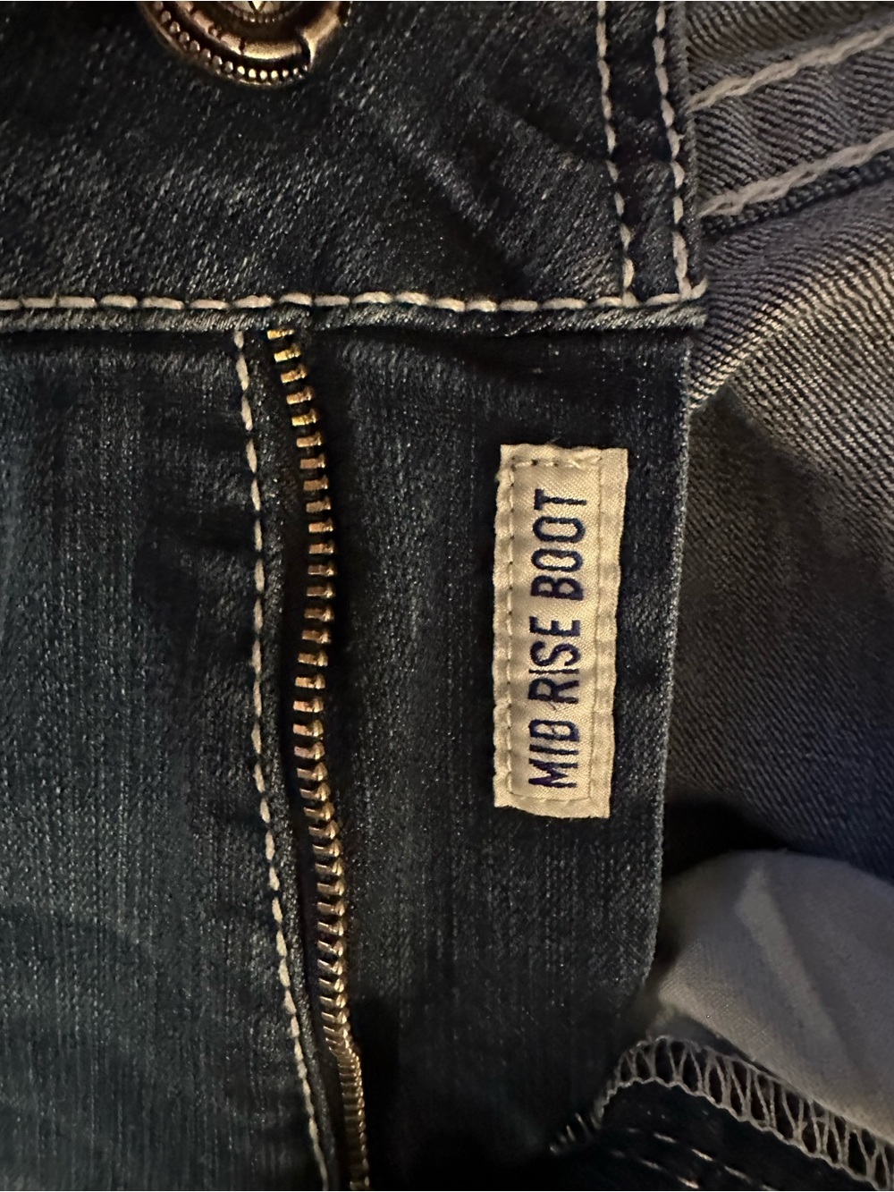 Ariat Dark Blue Bootcut Jeans with Contrast Stitching - Picture 5 of 5